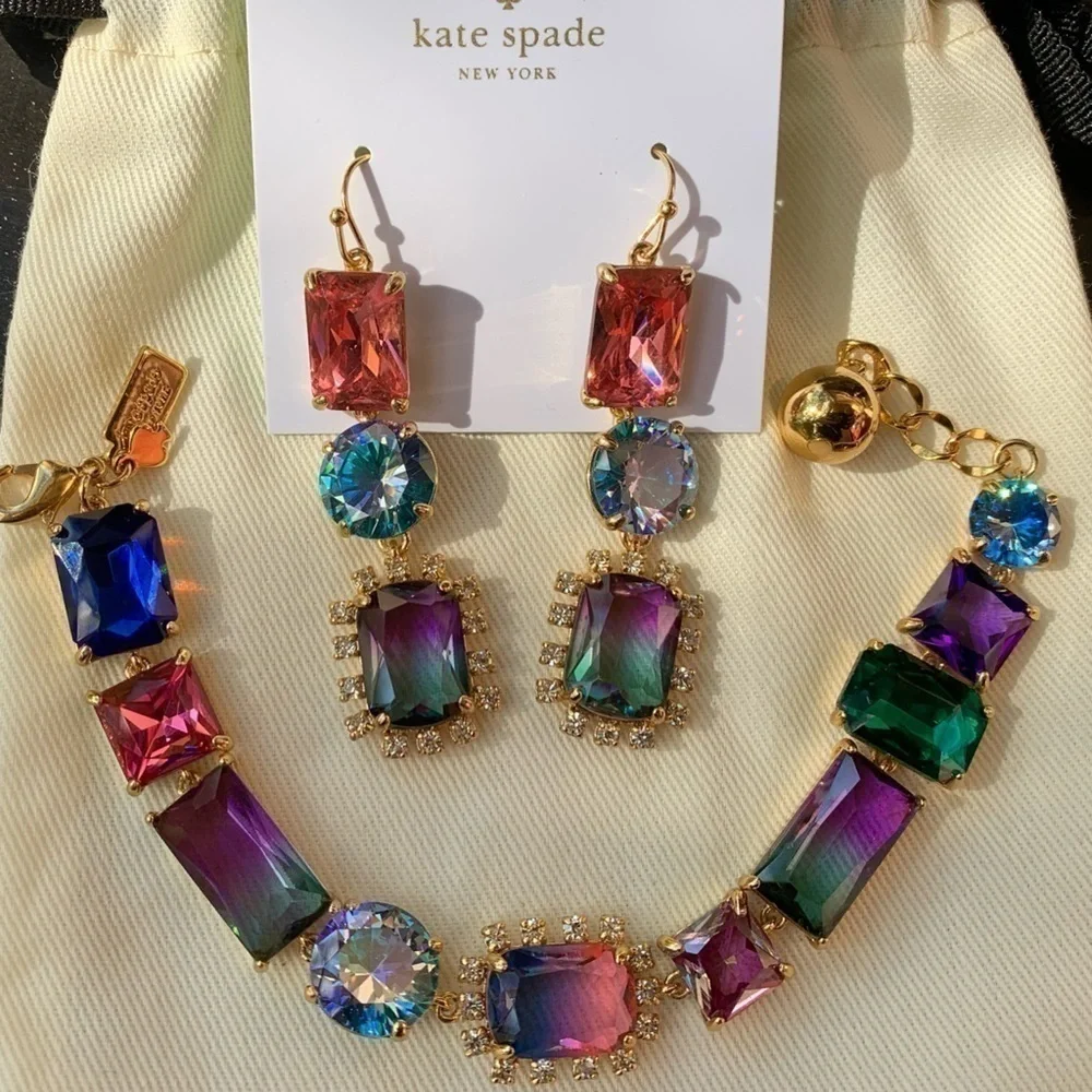 Kate Spade Multicolor Crush Bracelet Earrings Set
